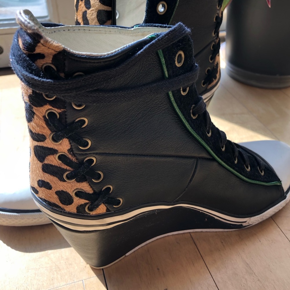 JustCavalli Wedge Cheetah sneakers size EU41/US 10.5 Free Shipping - Picture 10 of 13